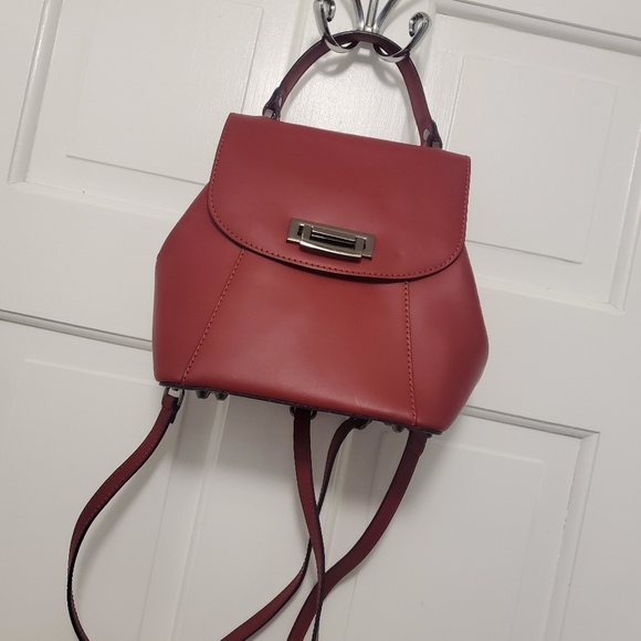 Cielo Celeste Italian Red Leather Convertible Backpack, Satchel, Shoulder Bag main image 6